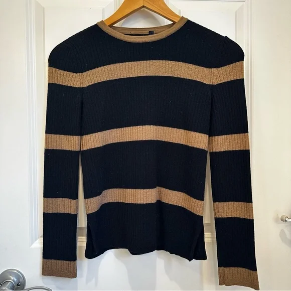 SOLD! on eBay S MAX MARA Label-cut Virgin Wool Stripe Sweater&Skirt SET Size:US4 - Picture 3 of 16